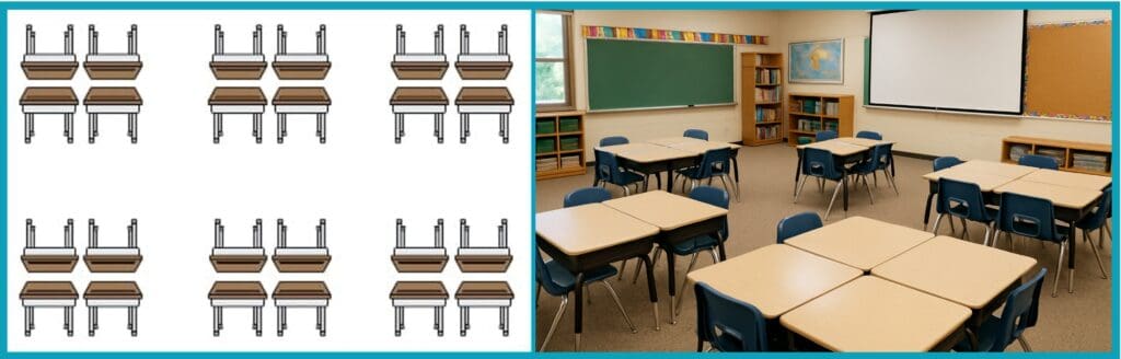 pods classroom seating arrangement
