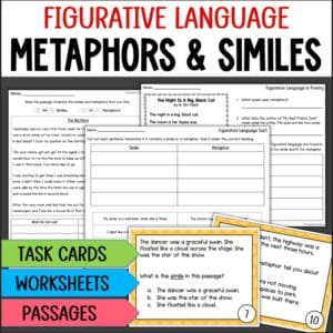 metaphors and similes figurative language activities
