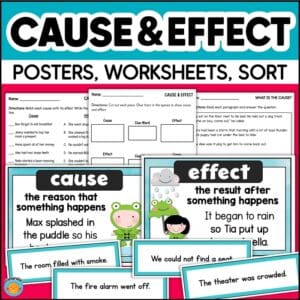 cause and effect printable activities worksheets posters