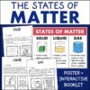 States of Matter Solid Liquid and Gas Interactive Science Booklet