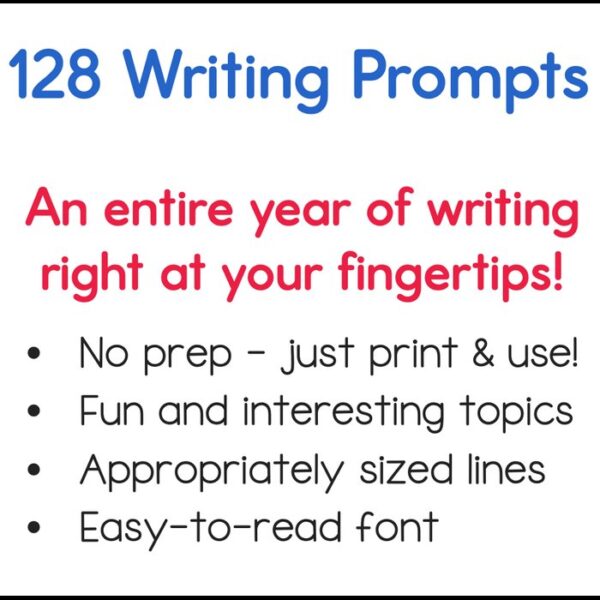 Grade 2 Writing Prompts Year Long Bundle Narrative Opinion Descriptive ...