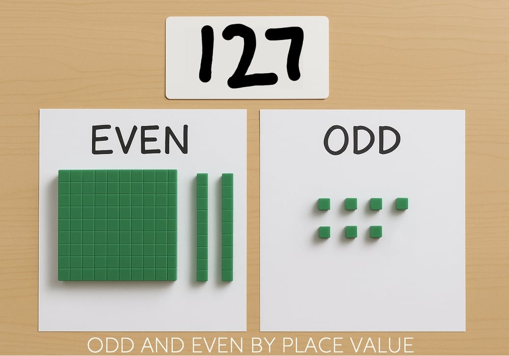how to teach odd and even numbers with place value blocks