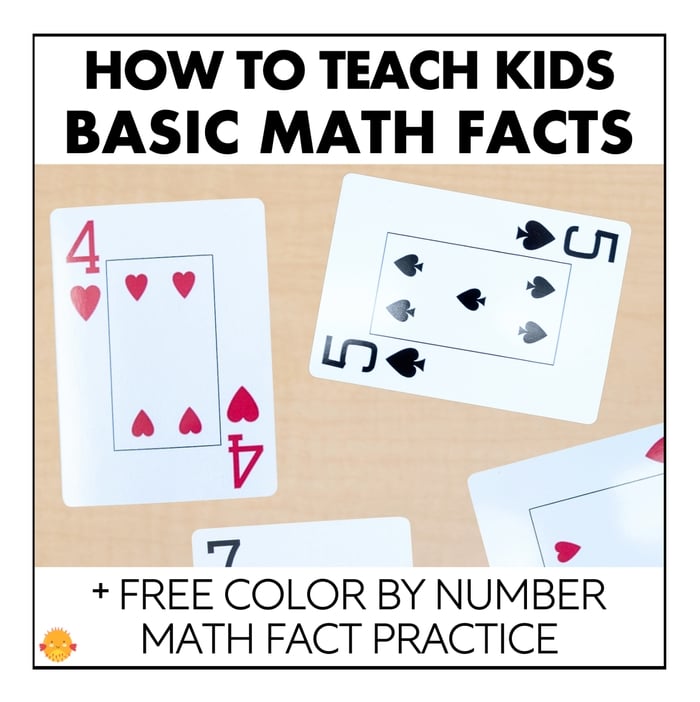 the best way to teach math facts and free math facts color by number