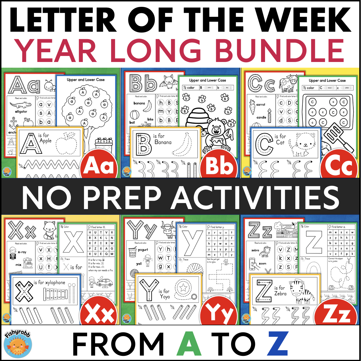 letter of the week alphabet activities bundle