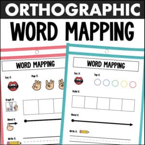 Orthographic word mapping worksheets 12712220 for elementary intervention phonics literacy centers
