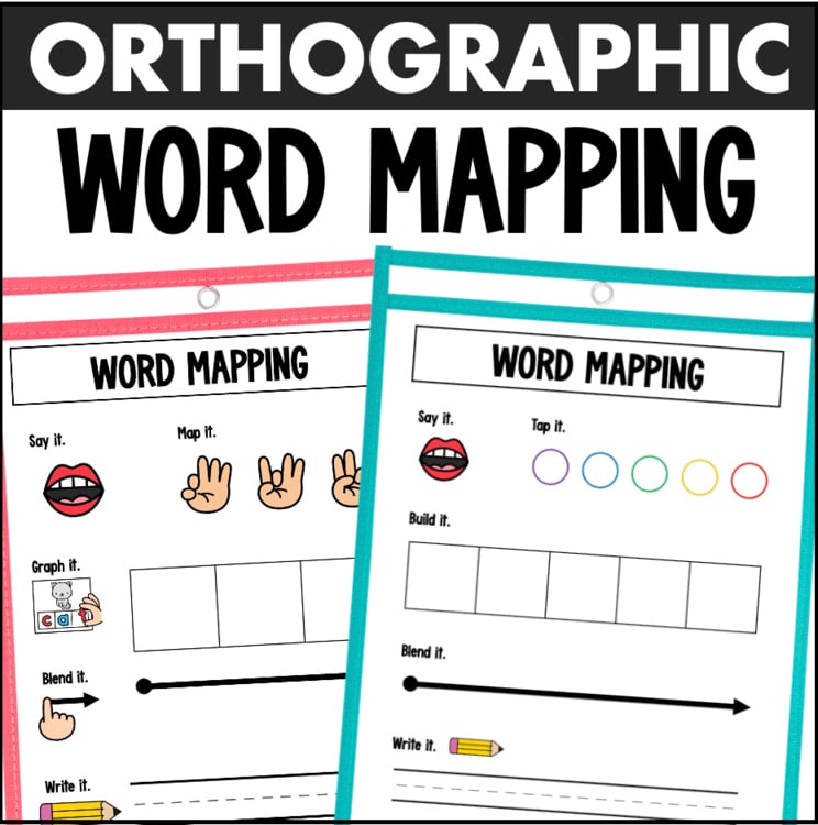 Orthographic word mapping worksheets 12712220 for elementary intervention phonics literacy centers