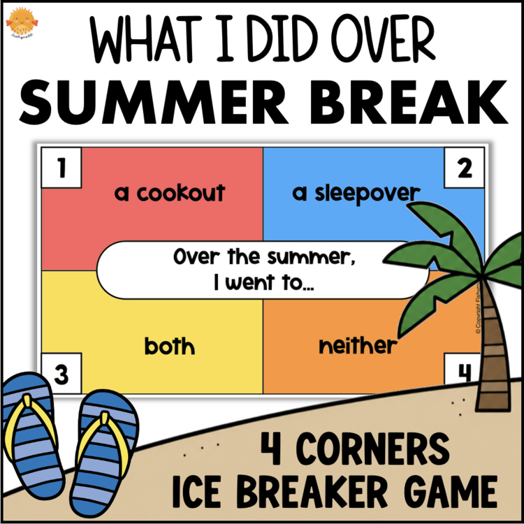 Summer break 4 corners ice breaker game with cookout sleepover both neither options 16615711