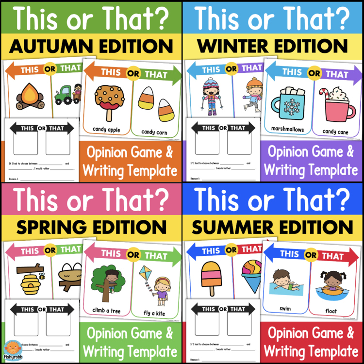 This or That opinion game writing template bundle all four seasons 6dae3eff 13850417