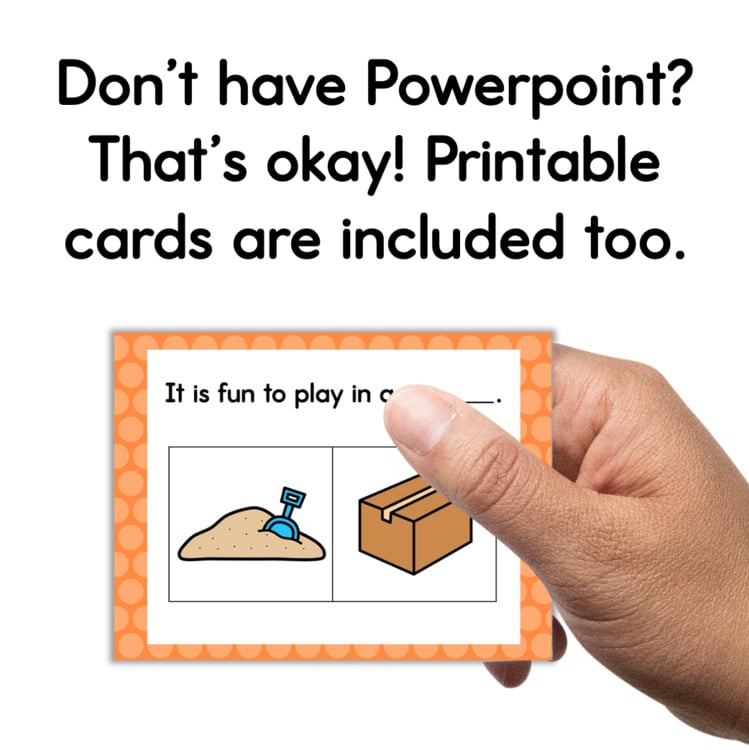 Printable sentence completion cards for elementary intervention - no PowerPoint needed, faeb7c12 large set 12876424